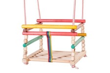Wooden baby swing is very