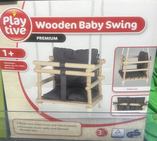 Wooden baby swing - wooden,
