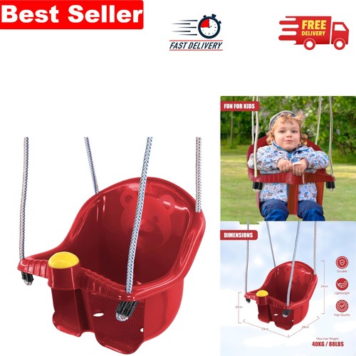Bright red baby swing - bright, seat